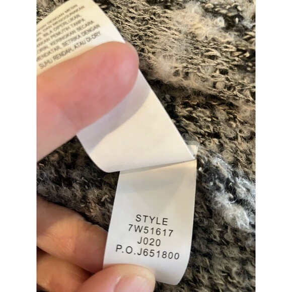 Lucky Brand Cardigan Sweater Womens Size Small Black And White Open Wool Blend - Picture 5 of 8